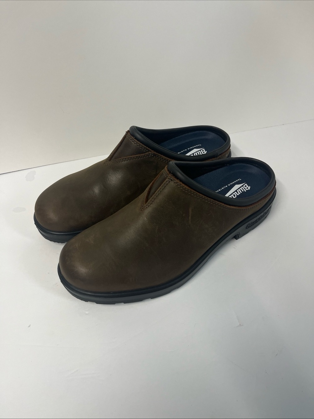 Blundstone Men's Slip-On Mules in Brown with Black Trim AU 9.5 / US 10.5